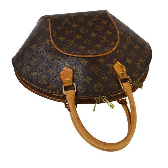 LOUIS VUITTON LV Logos Ellipse MM Hand Bag Monogram Leather Brown M51126 76YD171 - Picture 9 of 16